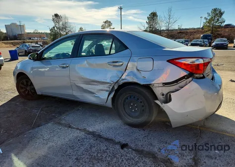 2016 Toyota Corolla L z USA, uszkodzony, nr VIN 2T1BURHE8GC635906